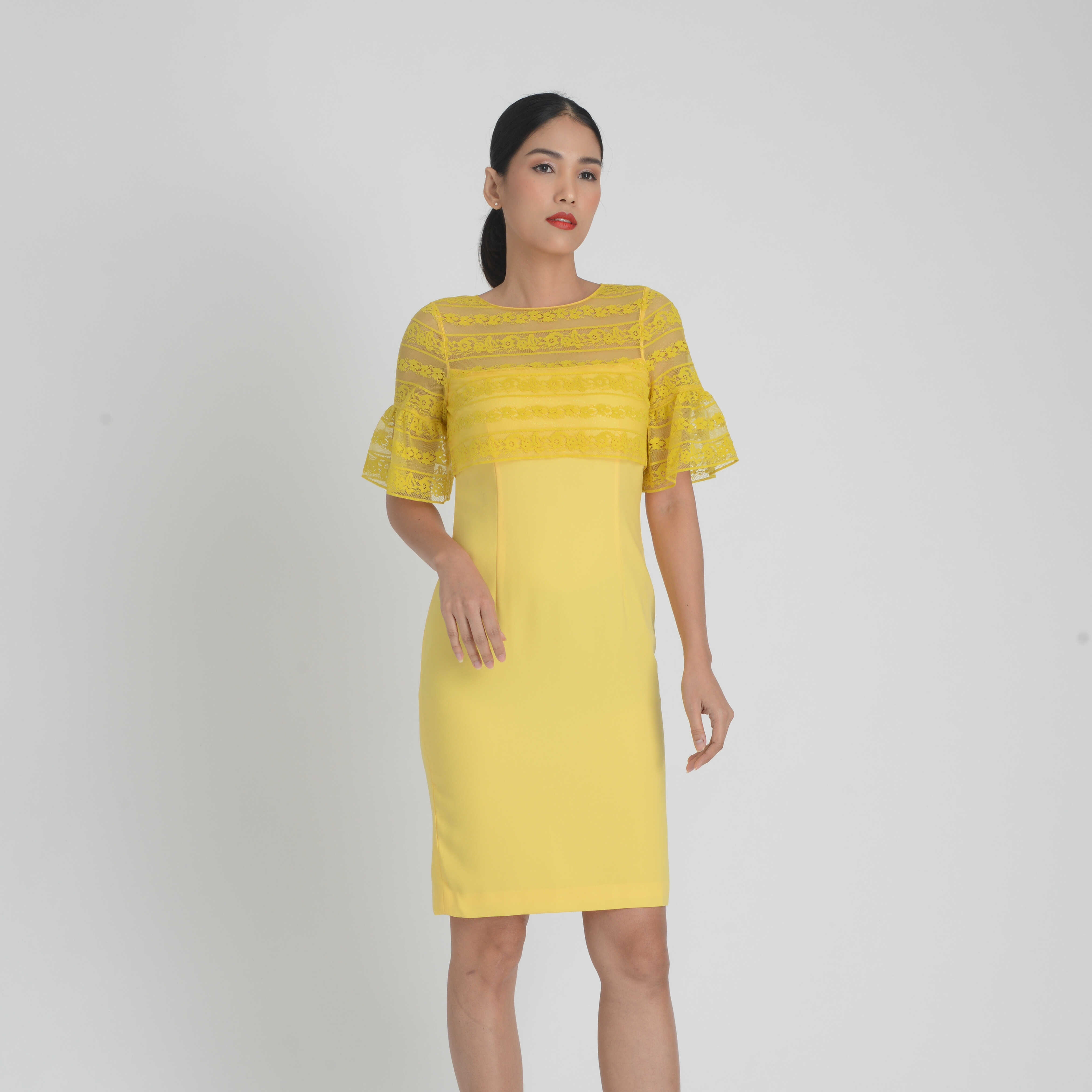 JOUSSE A-Line Party Dress Dress เดรสจู๊สส์ ชุดแซกสั้น สีเหลือง เดรส ชุดเดรส เดรสแฟชั่นสวยๆ ชุดเดรสผู้หญิง (JS3QYE) ราคา 2,467 บาท*ส่งฟรี