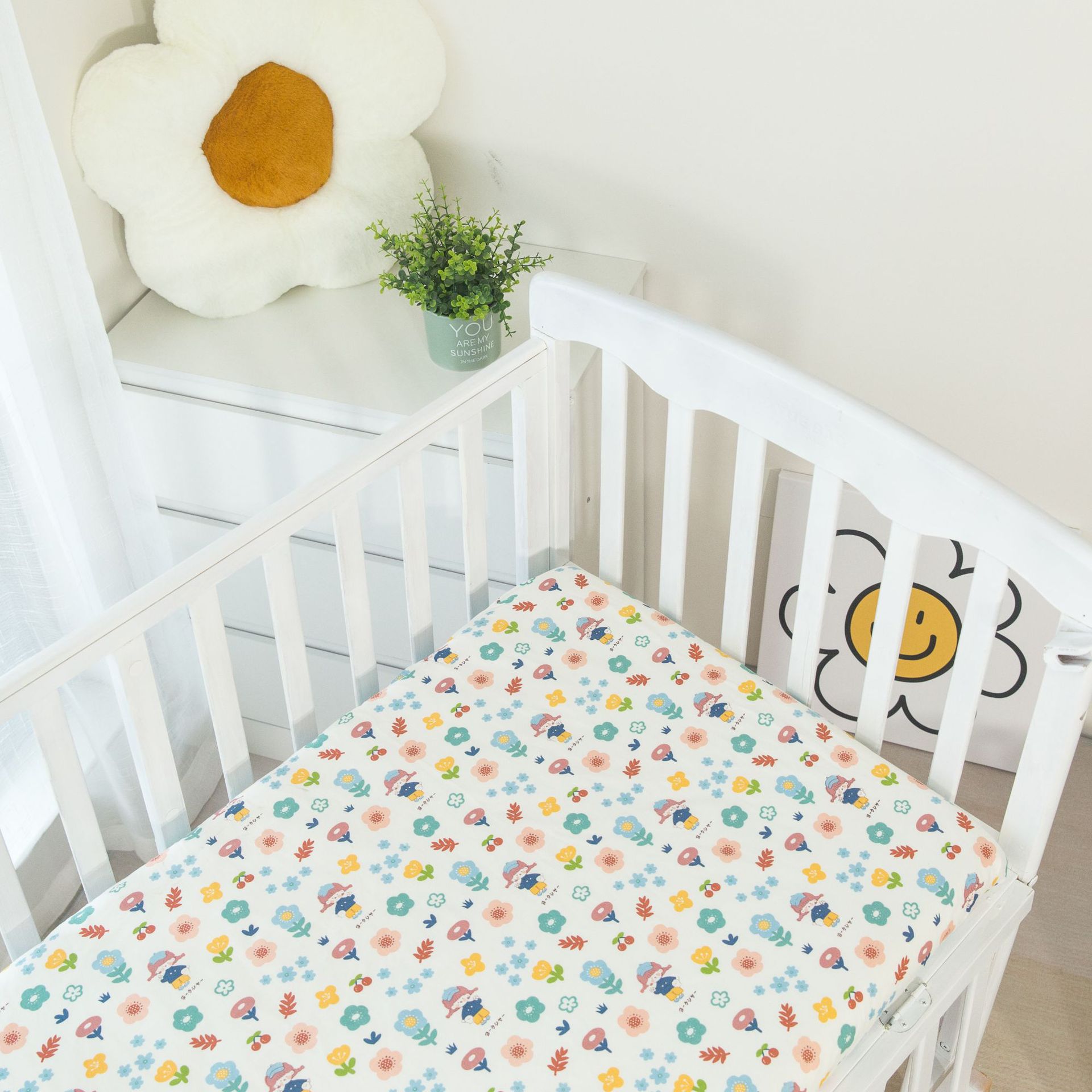 LaLemon ผ้าปูเตียงเด็ก ผ้าปูเตียง รัดมุม Baby Crib Sheet 130x70 cm ผ้าปูที่นอนเด็ก ไร้สารเรืองแสง