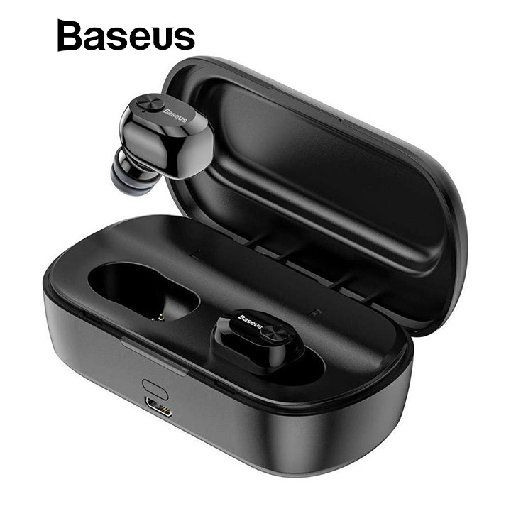 โปรโมชัน Baseus W01 TWS Bluetooth 5.0 Wireless Earphones NGW01-01 หูฟังบลูทูธไร้สาย ราคาถูก หูฟัง หูฟังสอดหู