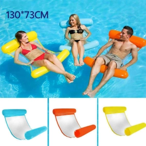 ราคาRiNgo_1010-Inflatable floating hammock air bed floating water lounge chair drifter pool beach rubber rings for adults Inflatable mattress Can be uesd