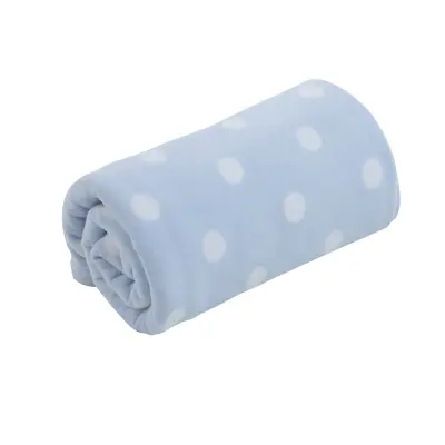 mothercare cot or cot bed fleece blanket - blue X3701