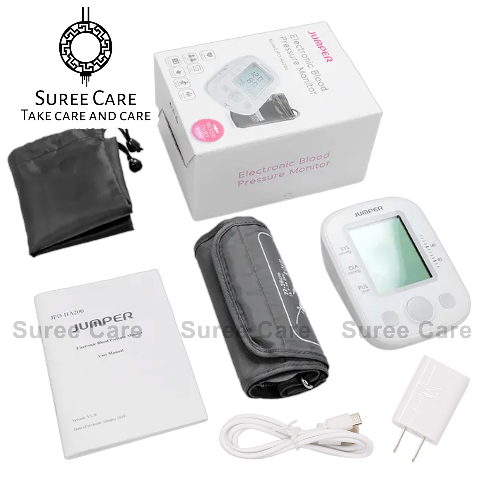 JUMPER JPD-HA200 เครื่องวัดความดันโลหิต ตรวจความดัน วัดความดัน แถมฟรี อแดปเตอร์ 5v รับประกัน 10 ปี ราคา 590 บาท*ส่งฟรี