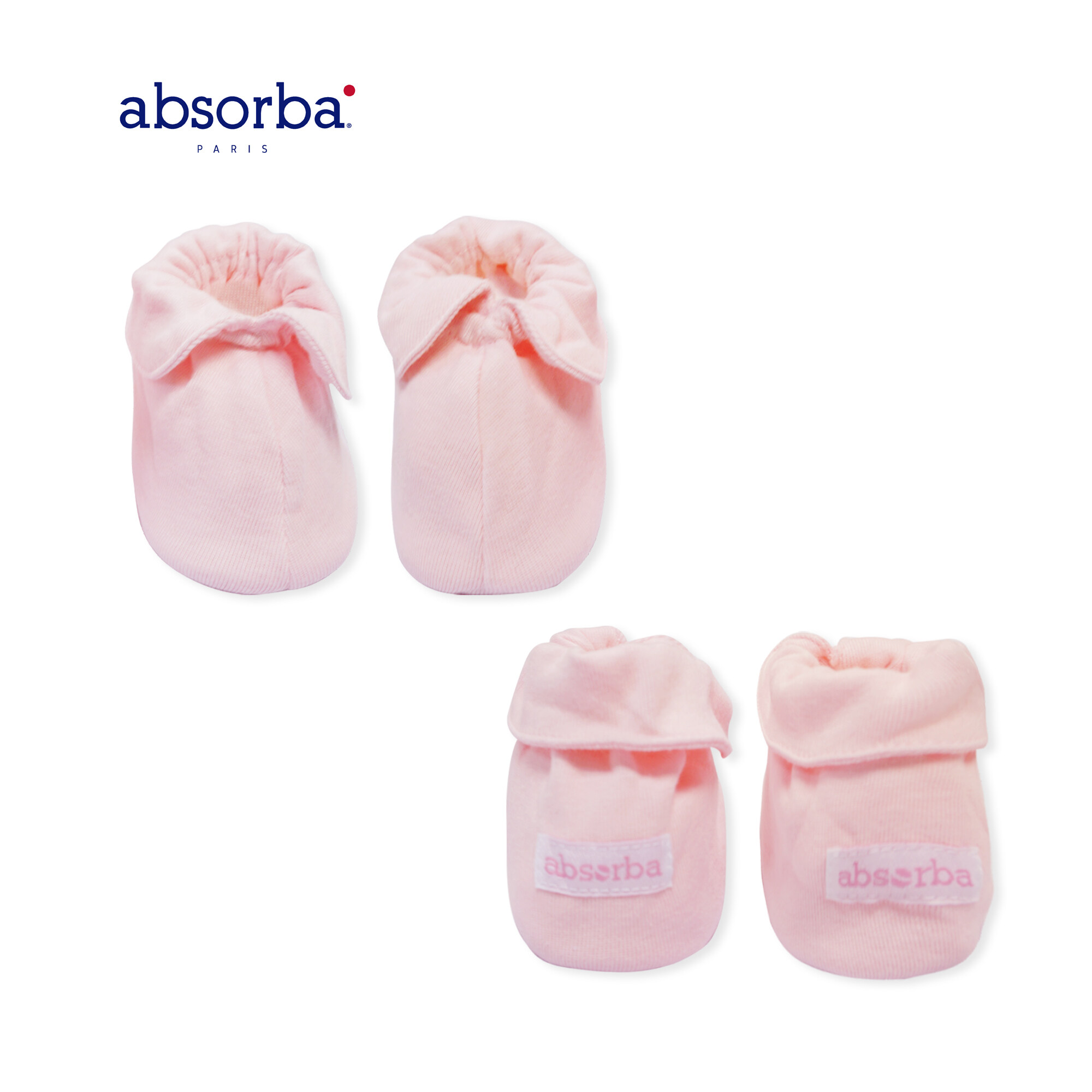 absorba(แอ็บซอร์บา)ถุงเท้าเด็กอ่อน เคลือบคอลลาเจน นุ่ม สวมใส่สบาย ระบายอากาศได้ดี สำหรับเด็กแรกเกิดขึ้นไป มีให้เลือก 3 สี แพ็ค 1 คู่ -R21SRUAO01