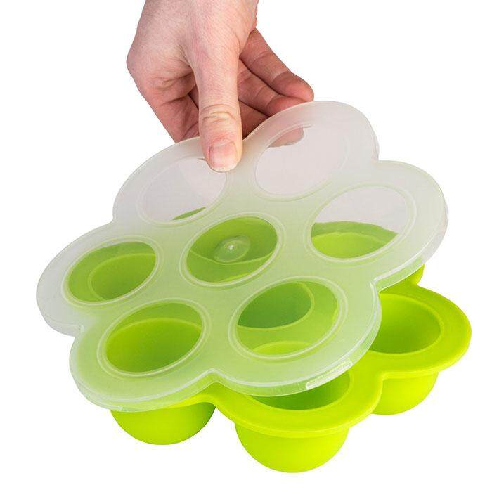 ถาดซิลิโคนเด็ก ชุดถาดซิลิโคนฟรีซเก็บอาหารเด็กอ่อน มีฝาปิด NanaBaby Food Storage Silicone Container