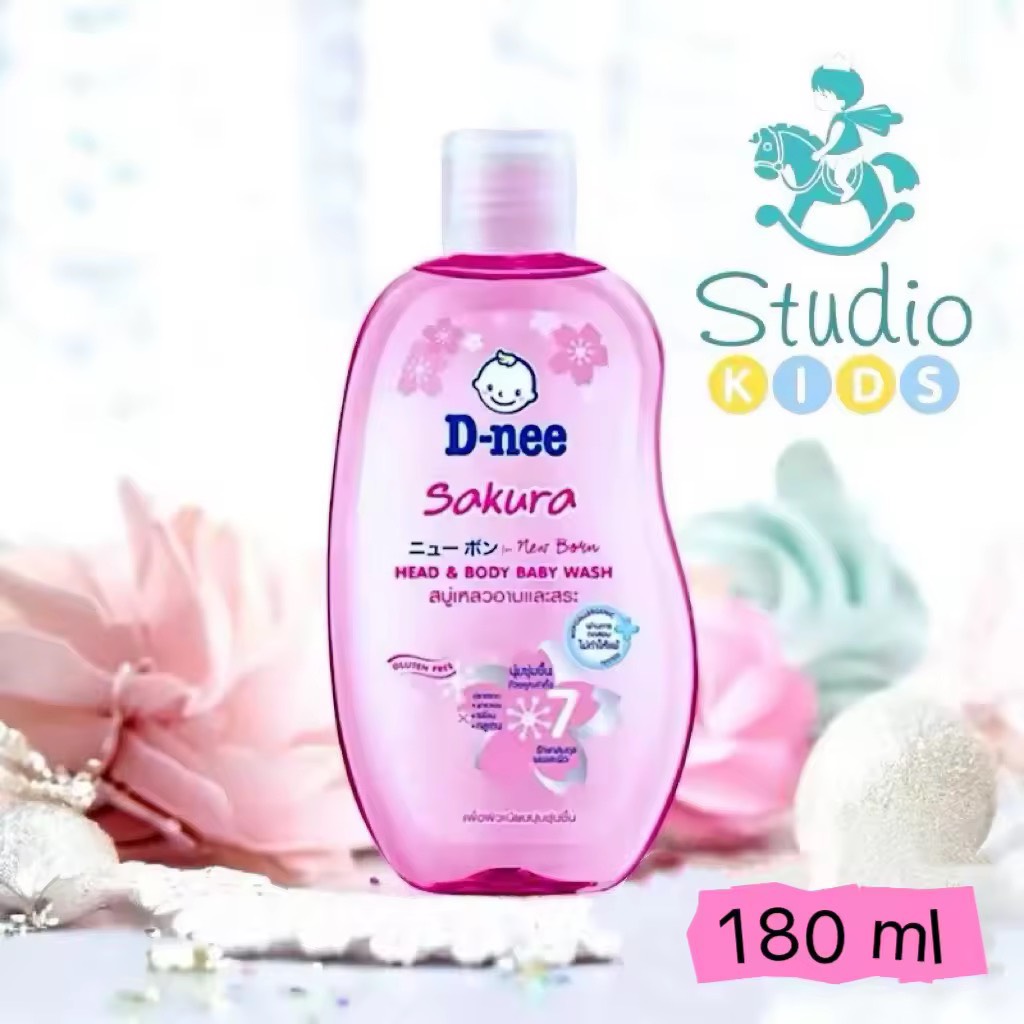 D-nee ดีนี่ สบู่เหลวอาบและสระ ของแท้(180 ml) สูตรออร์แกนิค แพ็ค 1 ขวด