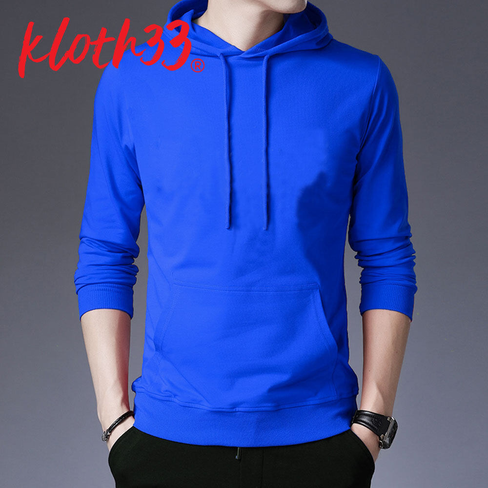 Fashion Plus เสื้อแขนยาวมีฮู้ด เสื้อยืดมีฮู้ด Hoodie (สีพื้น)