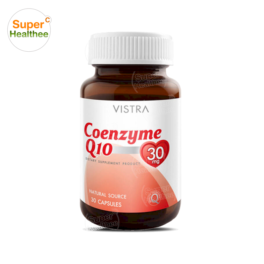 Vistra Coenzyme Q10 Natural Source 30 Capsules วิสทร้า โคเอ็นไซต์ คิว 10