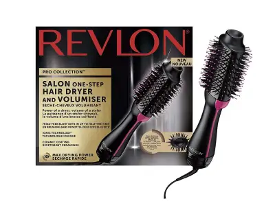 ไดร์เป่าผมหัวแปรง หวีแปรงไฟฟ้า แปรงจัดแต่งทรงผม เพิ่มวอลลุ่ม REVLON Pro Collection Salon One Step Hair Dryer and Volumiser