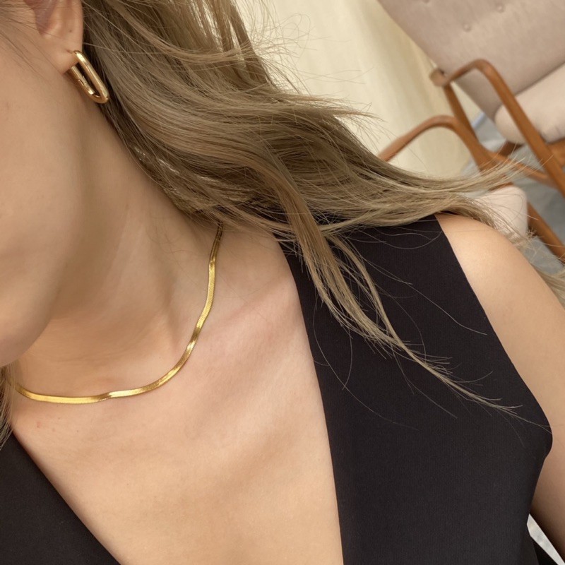 RINDA - Flat Bone (gold/silver) (snless steel) ราคา 290 บาท*ส่งฟรี