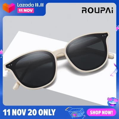 ROUPAI Sunglasses women sunglasses fashion sunglasses sunglasses anti-UV PolarizedUV400 photoelectric color White
