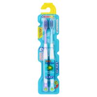 Dr.RAY แปรงสีฟันแพ็ค2ด้าม ขนแปรงบิดเกลียวปลายเรียวนุ่มพิเศษ ULTRA SOFT ด้ามจับมีแถบกันลื่น มีฟังก์ชั่นกำหนดเดือน / D128