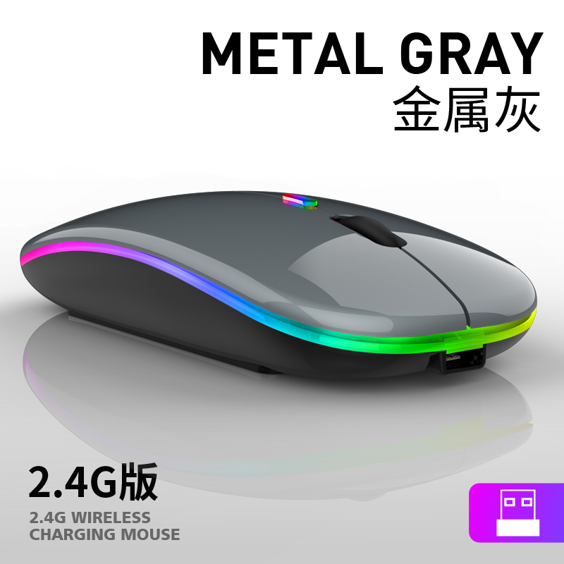 พร้อมส่งจากไทย!Original zone เมาส์เก็บเสียง เงียบไร้เสียง Office 2.4GHz Wireless Silent Mouse RGB Backlight DPI