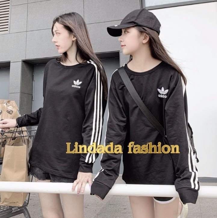 ADIDASFASHIONเสื้อแขนยาวผ้าคอตตอน  แฟชั่นใหม่ งานปักใส่ได้ทั้งชายและหญิง