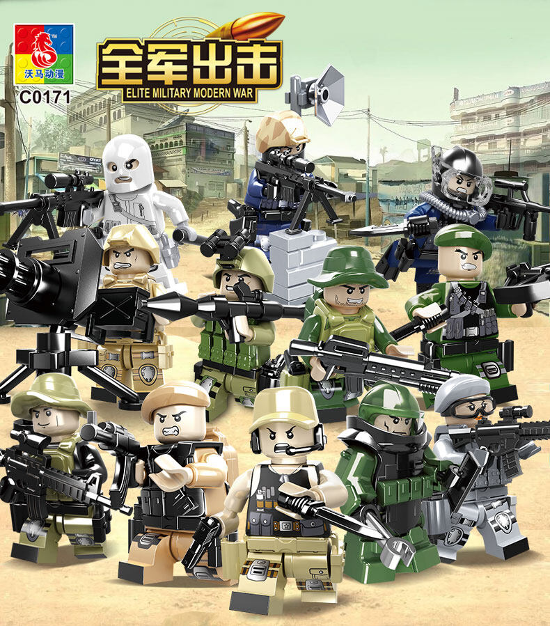 Sluban Blocks  Small building blocks for World Soldier Minifigures ทหารโลก  เหมาะสำหรับเด็ก ๆ