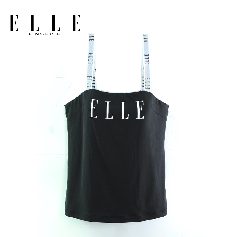 ELLE Lingerie CAMISOLE เสื้อบังทรงตัวยาว สายบ่าใหญ่ทอลายโลโก้ ELLE - LH1822