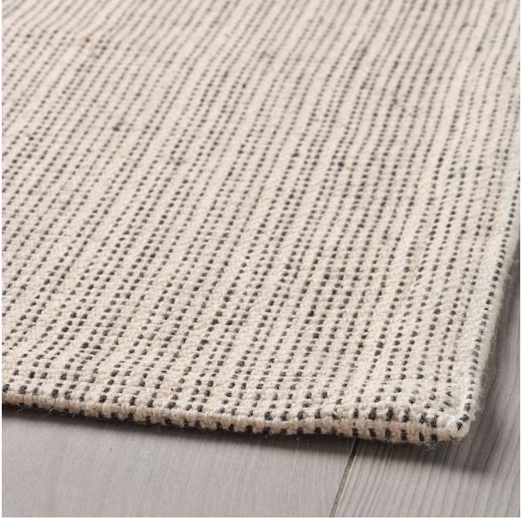 Rug flatwoven natural/black 120x180 cm