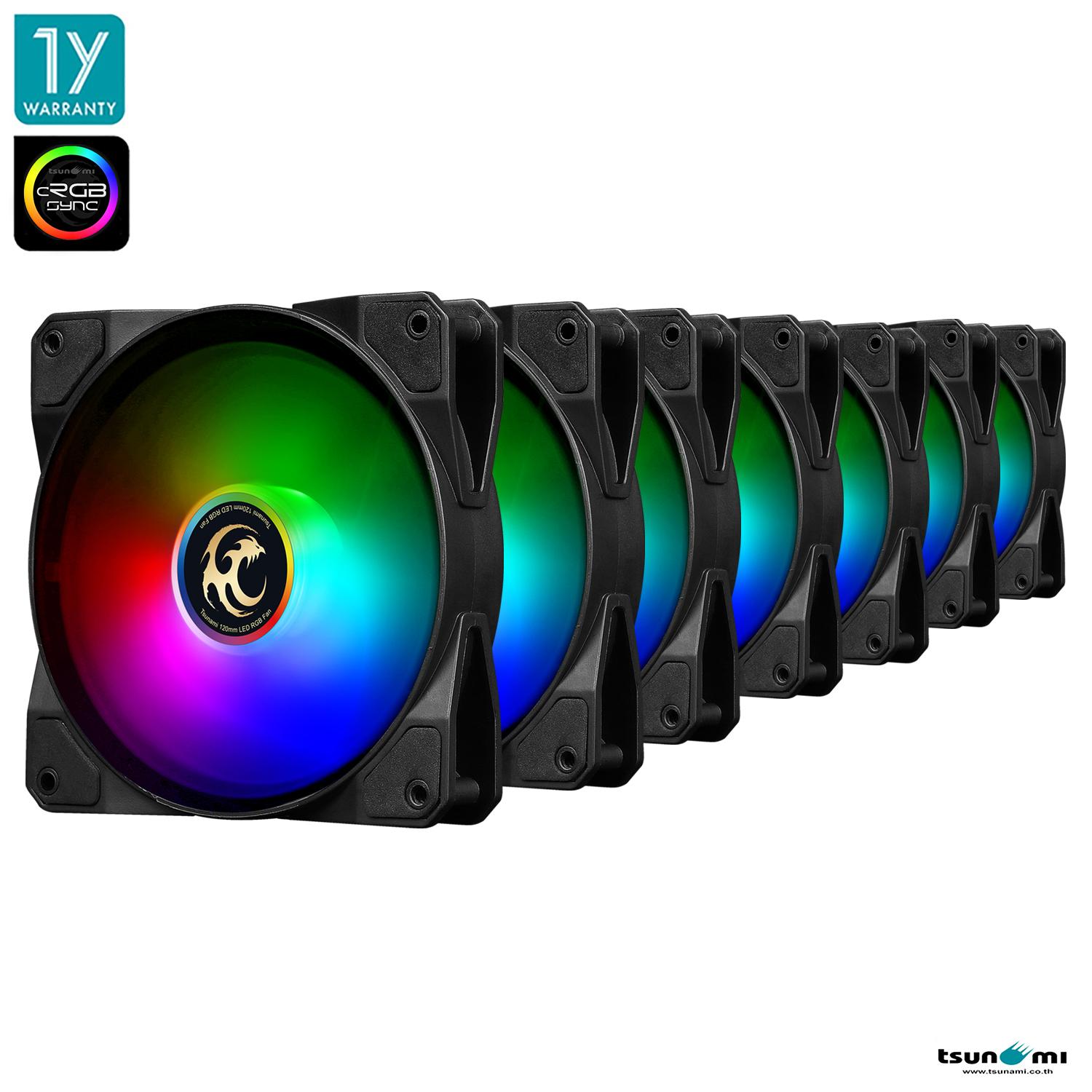 พัดลมระบายความร้อน Tsunami (cRGB Sync) ABLAZE Series RGB Cooling Fan X7 รับประกันสินค้า 1 ปี ราคา 899 บาท*ส่งฟรี