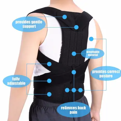 Posture Corrector Back Support Belt Orthopedic Posture Corset Back Brace Support Men Back Straightener Round Shoulder