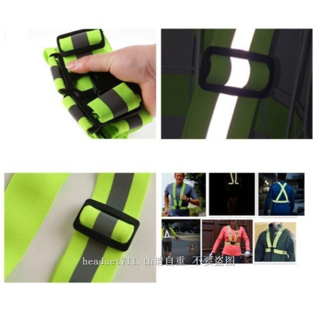 เสื้อกั๊กสะท้อนแสง，safety vest ，Multi Adjustable Outdoor Safety Visibility Reflective Vest Gear Stripes，เสื้อกั๊กสะท้อนแสงปรับยืดหยุ่นสายเสื้อกล้ามสำหรับวิ่งปั่นจักรยานจ๊อกกิ้ง เสื้อจราจร เสื้อกั๊กจราจร เสื้อกั๊กสะท้อนแสง