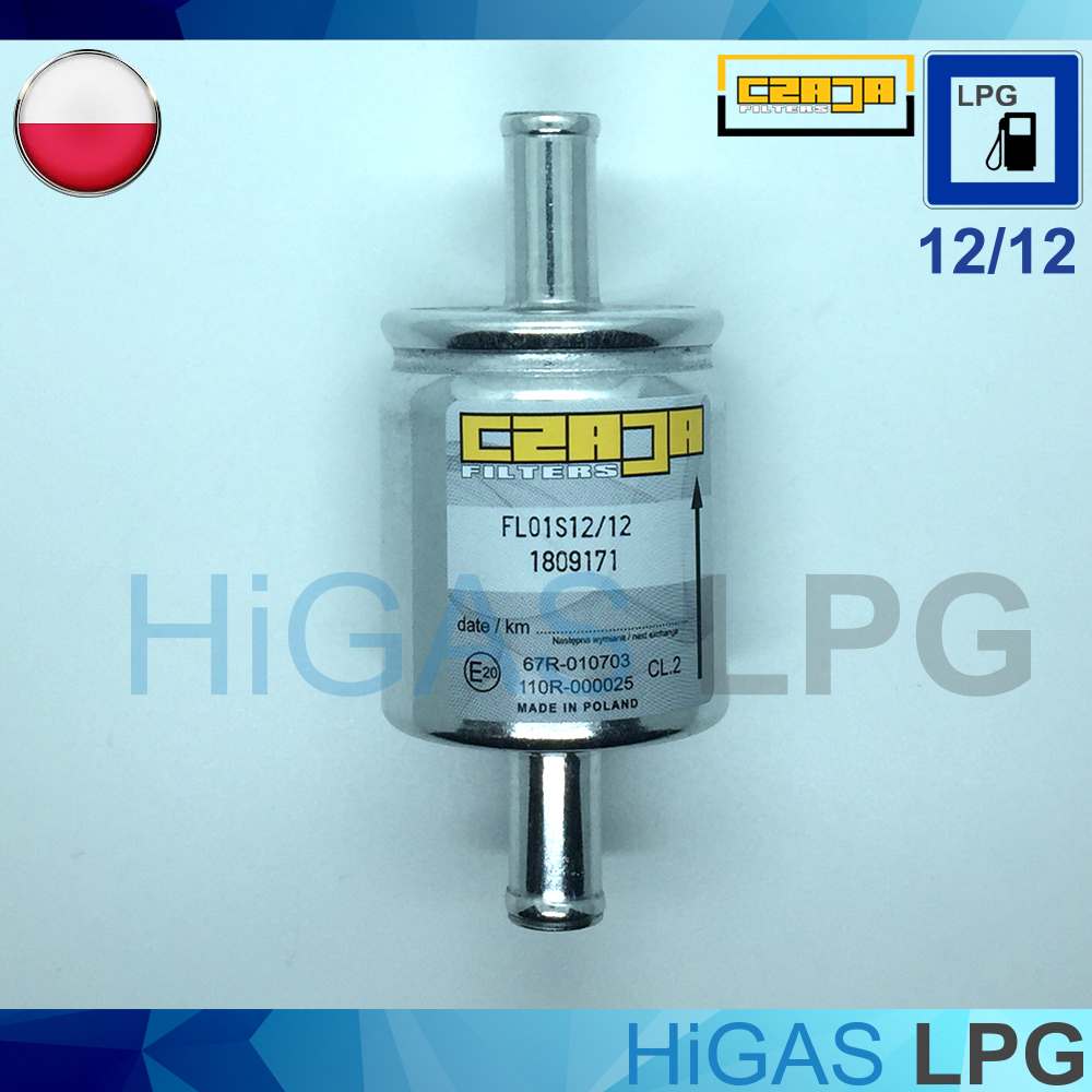 กรองแก๊ส LPG Czaja ø 12mm / ø 12 mm ( NEW 2020)