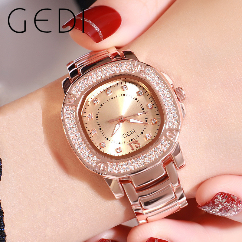 นาฬิกาข้อมือ นาฬิกาผู้หญิง GEDI รุ่น 3200 Women Fashion watches ของแท้ นาฬิกาแฟชั่น พร้อมส่ง (มีการชำระเงินเก็บเงินปลายทาง) Casual Bussiness Watch นาฬิกาข้อมือผู้หญิง จีดี้ ล้อมเพชร