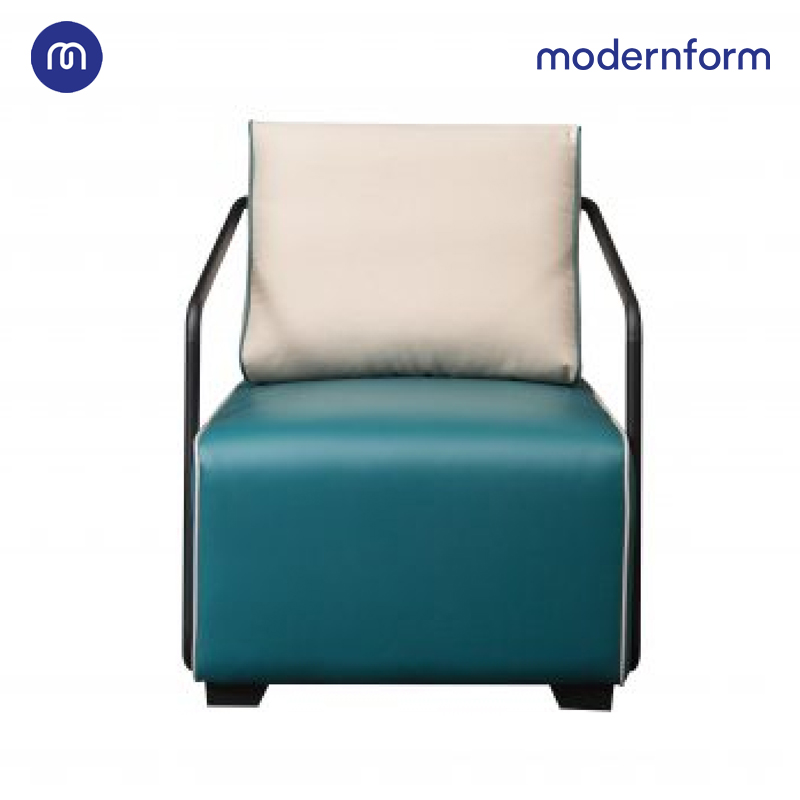 SOFA นำเข้า 1 ที่ันั่ง โมเดอร์นฟอร์ม รุ่น BD-FX80023 หุ้มหนังเทียมสีเขียวน้ำทะเลรับประกันนาน 3 ปี ราคา 5,500 บาท*ส่งฟรี