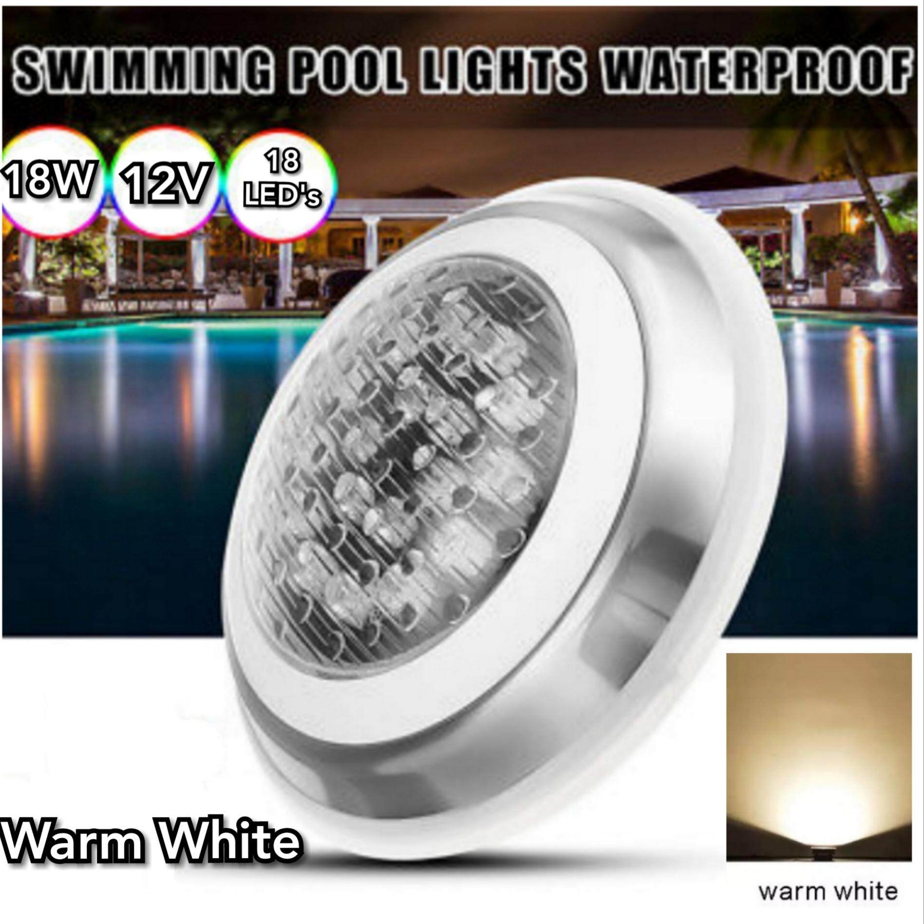 ไฟสระว่ายน้ำ (สีวอล์มไลท์) Swimming Pool light LED Warm White
