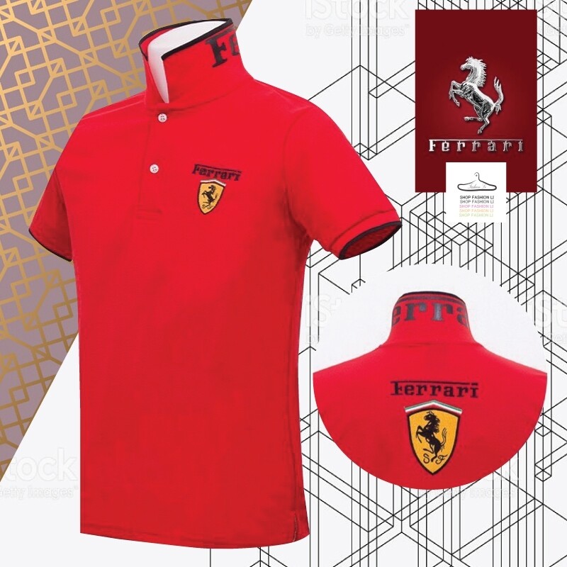 เสื้อโปโล Men Polo Ferrari Cotton Mix Tk '' 1 Limited edition