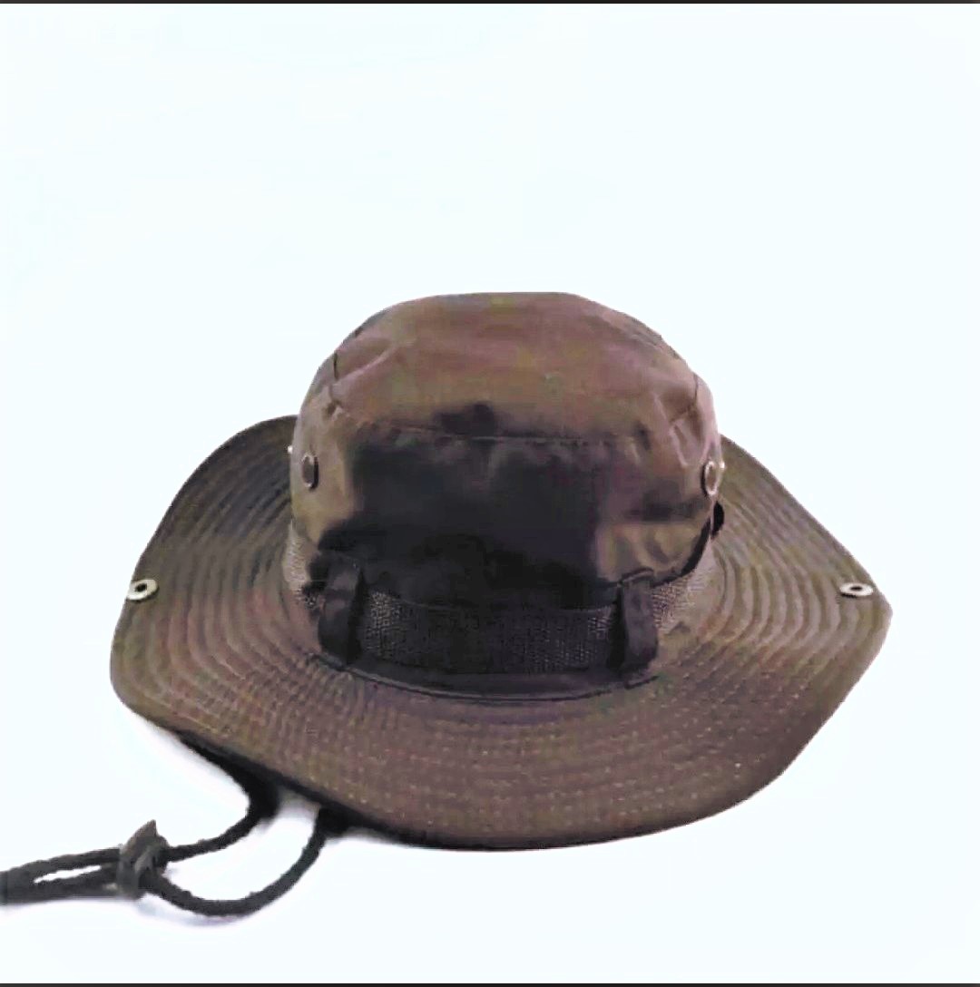 หมวกแฟชั่น หมวกผู้ชาย หมวกวินเทจ มีเชือกรัดคาง หมวกปีกบาน หมวกบักเก็ต