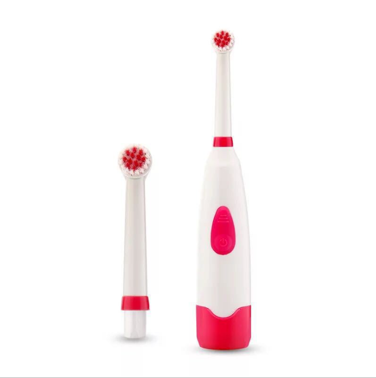 แปรงสีฟันไฟฟ้า แปรงสีฟันไฟฟ้าสำหรับผู้ใหญ่เเละเด็ก ขนแปรงนุ่มโซนิกสั่นสะเทือน แปรงสีฟันกันน้ำ ใช้ถ่าน AA 2 ก้อนKHE-003