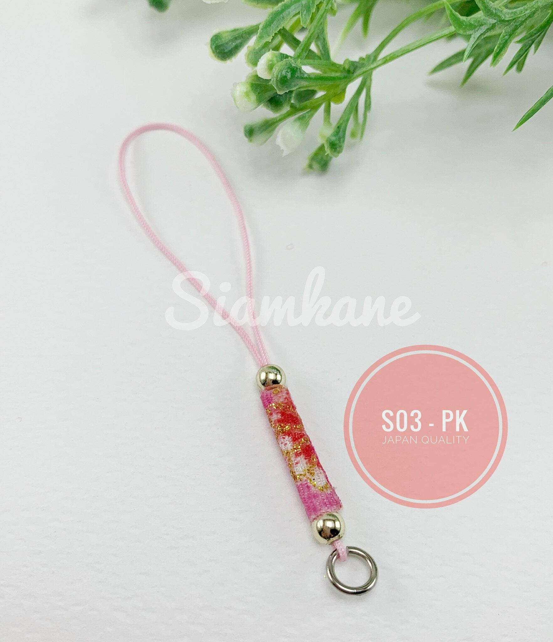 Strap DIY เชือกห้อยโทรศัพท์ ไหมญี่ปุ่น รุ่นผ้ากิโมโน S03