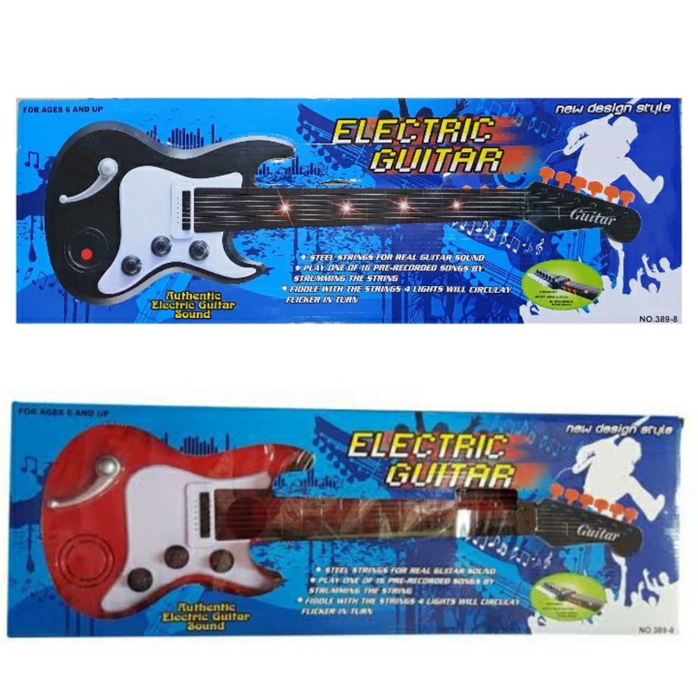 T.P. TOYS ELECTRIC GUITAR TOY กีตาร์ไฟฟ้า สำหรับเด็ก มีเสียง มีไฟ คละสี