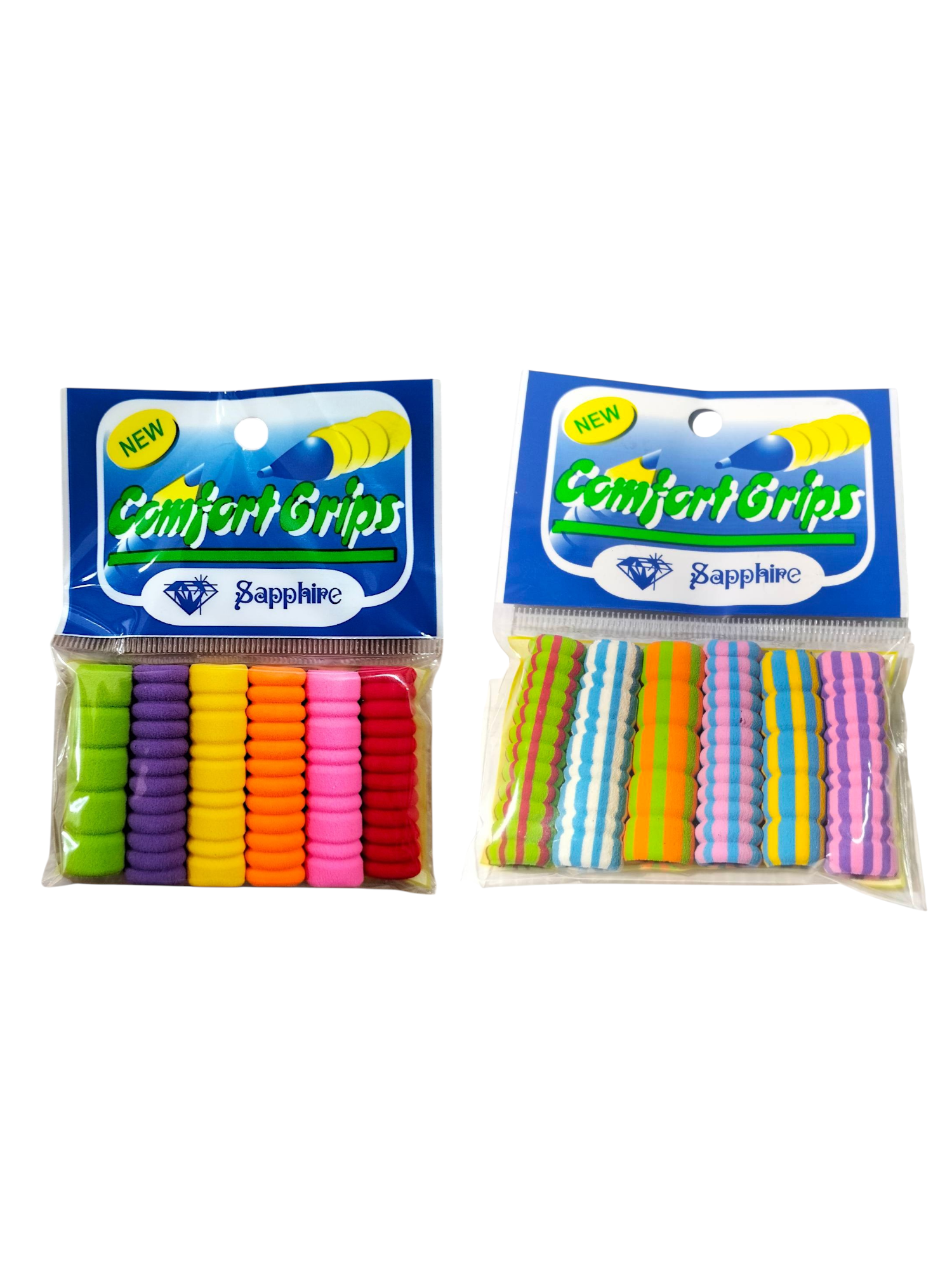 ปลอกจับปากกาถุง 6ชิ้น ตราเพชร 1 เเพ็ค สุ่มคละ เเบบลายเเละเเบบสี