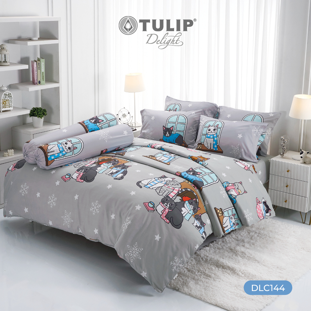 (New) TULIP Delight พิมพ์ลายลิขสิทธิ์แท้ ทูนหัวของบ่าว DLC144 ชุดผ้าปูที่นอน ผ้าห่ม ผ้านวม พิมพ์ลายการ์ตูน สัมผัสนุ่ม ราคา 900 บาท*ส่งฟรี