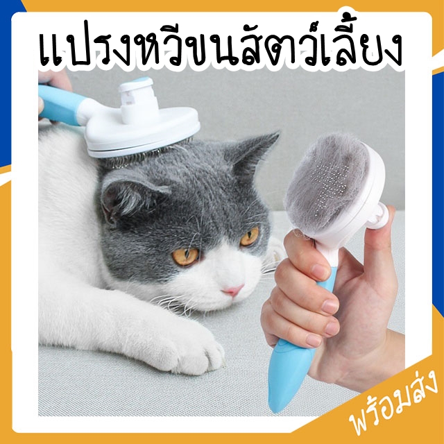 MITI4 พร้อมส่ง แปรงหวีขนสัตว์เลี้ยง แปรงหวีขนแมว แปรงหวีขนสุนัข มีบริการชำระเงินปลายทาง COD ST048