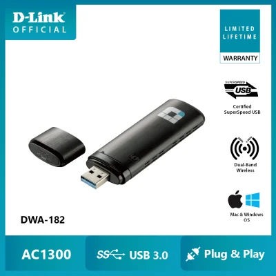 D-Link DWA-182 AC1300 MU‑MIMO Wi‑Fi USB Adapter