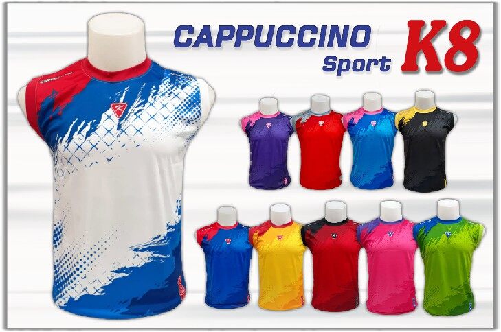 เสื้อกีฬา Cappuccino K8 แขนกุด