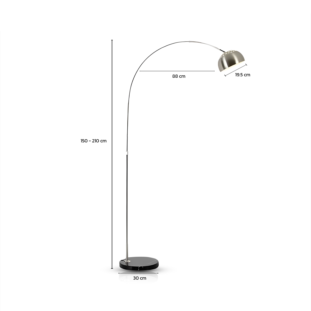 HOMEC โคมไฟตั้งพื้น โคมไฟแต่งบ้าน โคมไฟประดับห้อง โคมไฟ Floor lamp สไตล์ยุโรป ดีไซน์โค้งโมเดิร์น หรูหรา ปรับขนาดได้ ฟรีหลอดไฟ