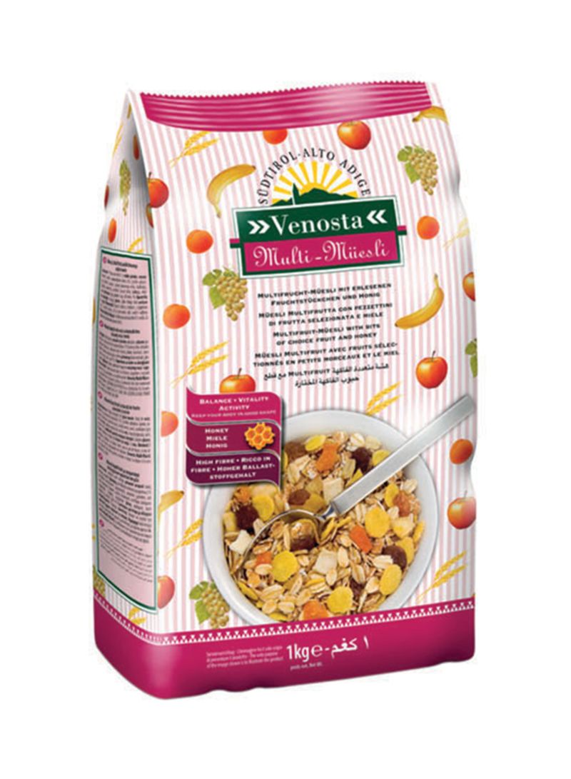อาหารเช้าซีเรียลเพื่อสุขภาพ วีนอสต้า ธัญพืชผสมผลไม้ มัลติฟรุตมุสลี่ 1 กิโลกรัม เพื่อสุขภาพจากธรรมชาติ