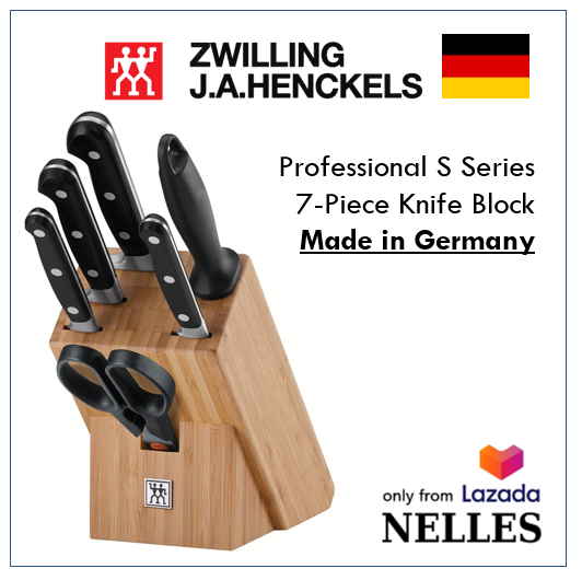 Zwilling knife ชุดมีด พร้อมส่ง ของเเท้100% รุ่น Professional S มีดชุดทำครัว มีดชุด Block 7 Pcs. นำเข้าจากเยอรมัน