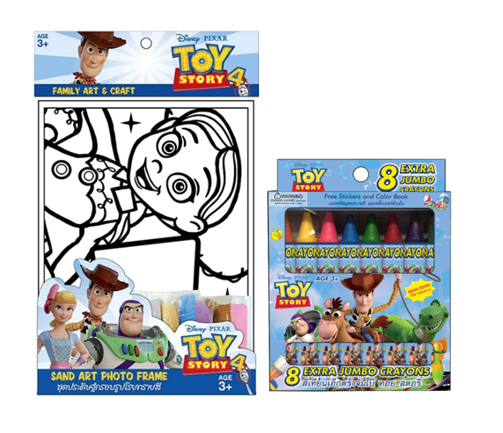 ดิสนีย์ทอยสตอรี่ ชุดระบายสีเสริมทักษะ+สีเทียน Disney Toystory Coloring Set & 8 Extra Crayons (DIY-SAF/TS+EXJ008-TS)