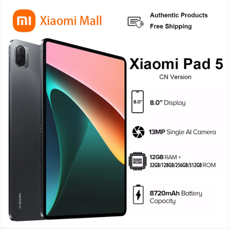 ภาพหน้าปกสินค้าTablet Xiaomi Pad 5 แท็บเล็ต 10.1นิ้ว RAM12G ROM512G โทรได้ แท็บเล็ตถูกๆ แท็บเล็ตราคาถูก Andorid 10.0 Tablet จัดส่งฟรี รองรับภาษาไทย หน่วยประมวลผล 10-core แท็บเล็ตโทรได้ แท็บเล็ตสำหรับเล่นเกมราคาถูก แท็บเล็ตราคาถูกๆ แท็บเล็ตราคาถูกรุ่นล่าสุด ไอเเพ็ด จากร้าน A7JryH6r บน Lazada