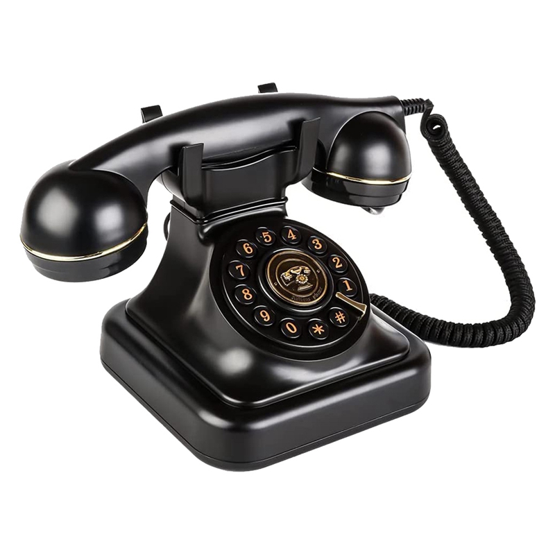 Retro Landline Telephone,Old Fashioned Vintage Landline Phones with Classic Metal Bell Retro Telephone for Home Office ราคา 858 บาท*ส่งฟรี