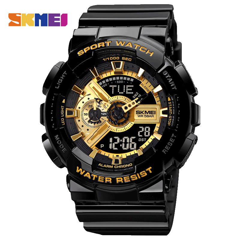 Skmei 1834 multi-function world time 50 meters waterproof shockproof sports watch men women synchronization machine student sports electronic watch ราคา 285 บาท*ส่งฟรี