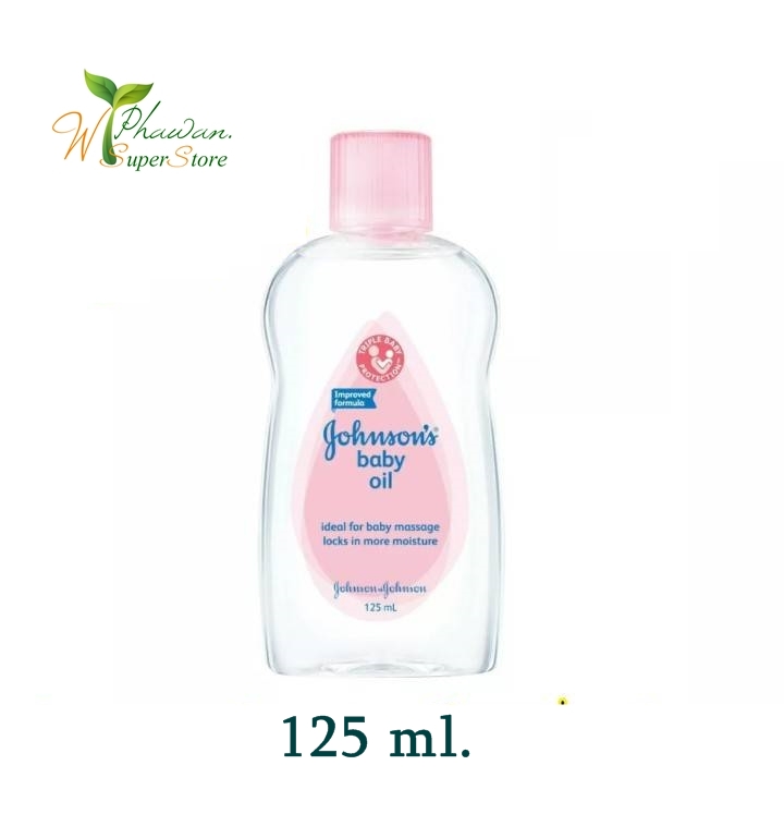 ขายดีอันดับ 1 (10 ปีซ้อน) เบบี้ออยล์ Baby Oil Johnson's ออยล์บำรุงผิว 125 กรัม