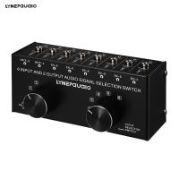 [ammoon]LYNEPAUAIO 6-In-2-Out Audio Switcher Two-Way Audio Signal Selector Box Splitter Distributor with 3.5mm Audio Input & Output Jacks