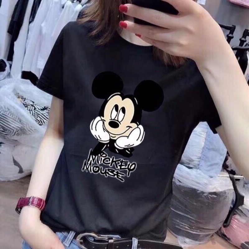 bear?พร้อมส่ง‼️?เสื้อยืดมิ้กกี้เม้าส์ เนื้อผ้าดีนุ่มเด้งมี 3 สี ขาว/ดำ/เทา เสื้อยืดแฟชั่น เสื้อยืดผู้หญิงแขนสั้น ( 9274)