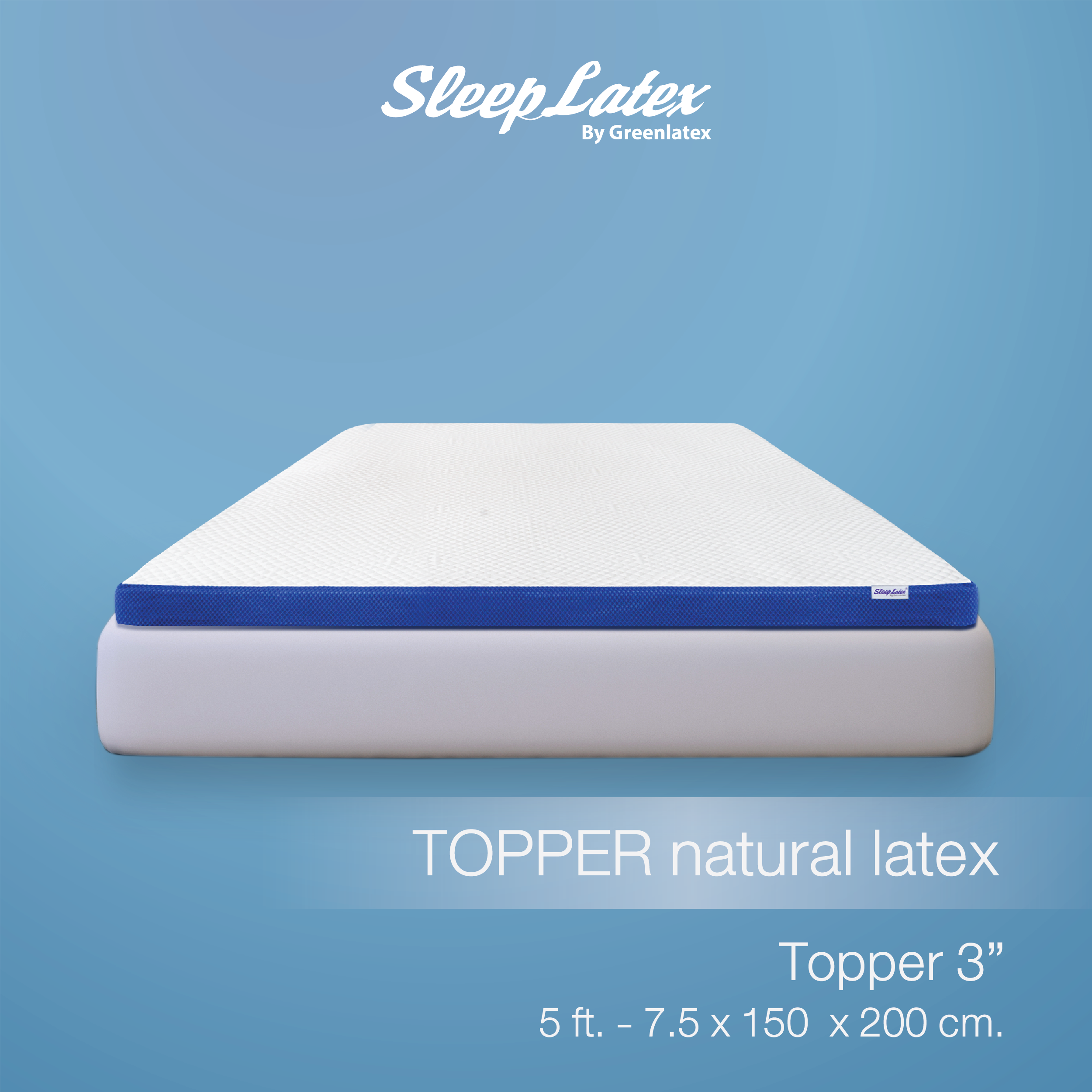 SLEEP LATEX Topper หนา 3 นิ้ว ท็อปเปอร์ ยางพาราแท้ รุ่น Grande ขนาด 5 ฟุต แผ่นรองนอน ที่รองนอน นอนสบาย สินค้าคุณภาพ เตรียมจัดส่ง 7-10 วัน- Sleep Latex By Greenlatex ราคา 21,900 บาท*ส่งฟรี