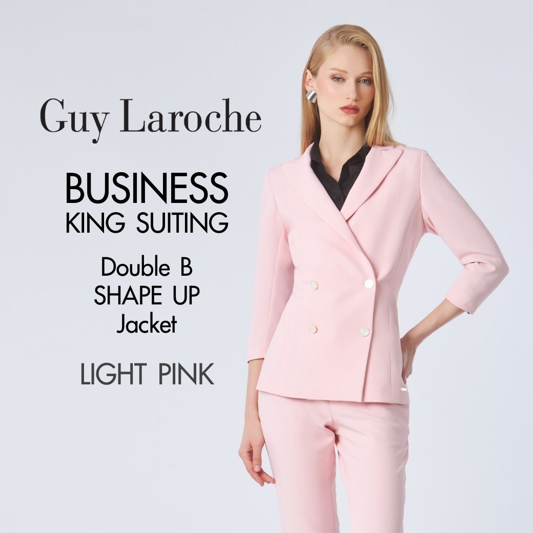 Guy Laroche Woman's jacket King suiting แจ็คเก็ต ทรงเข้ารูป แขนสามส่วน กระดุม 4 เม็ด สีชมพู GBA2LP ราคา 3,960 บาท*ส่งฟรี