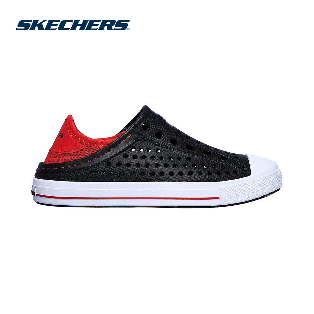 Skechers สเก็ตเชอร์ส รองเท้า เด็กผู้ชาย Guzman Steps Foamies Shoes - 91995L-BKRD